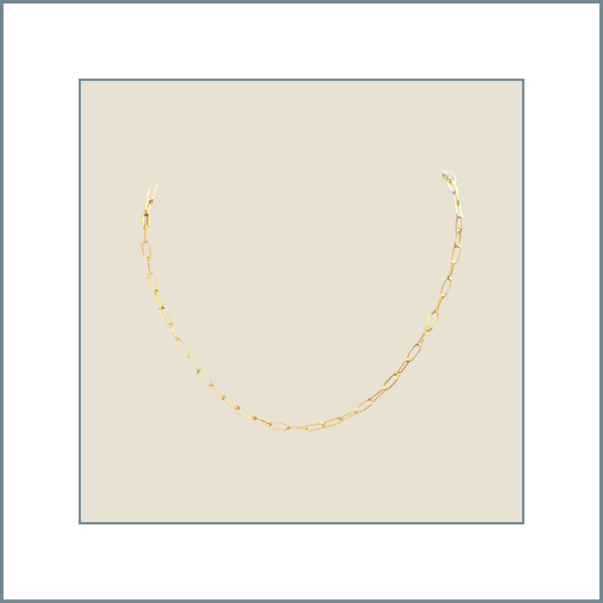 Waterproof Small Paperclip Chain Necklace