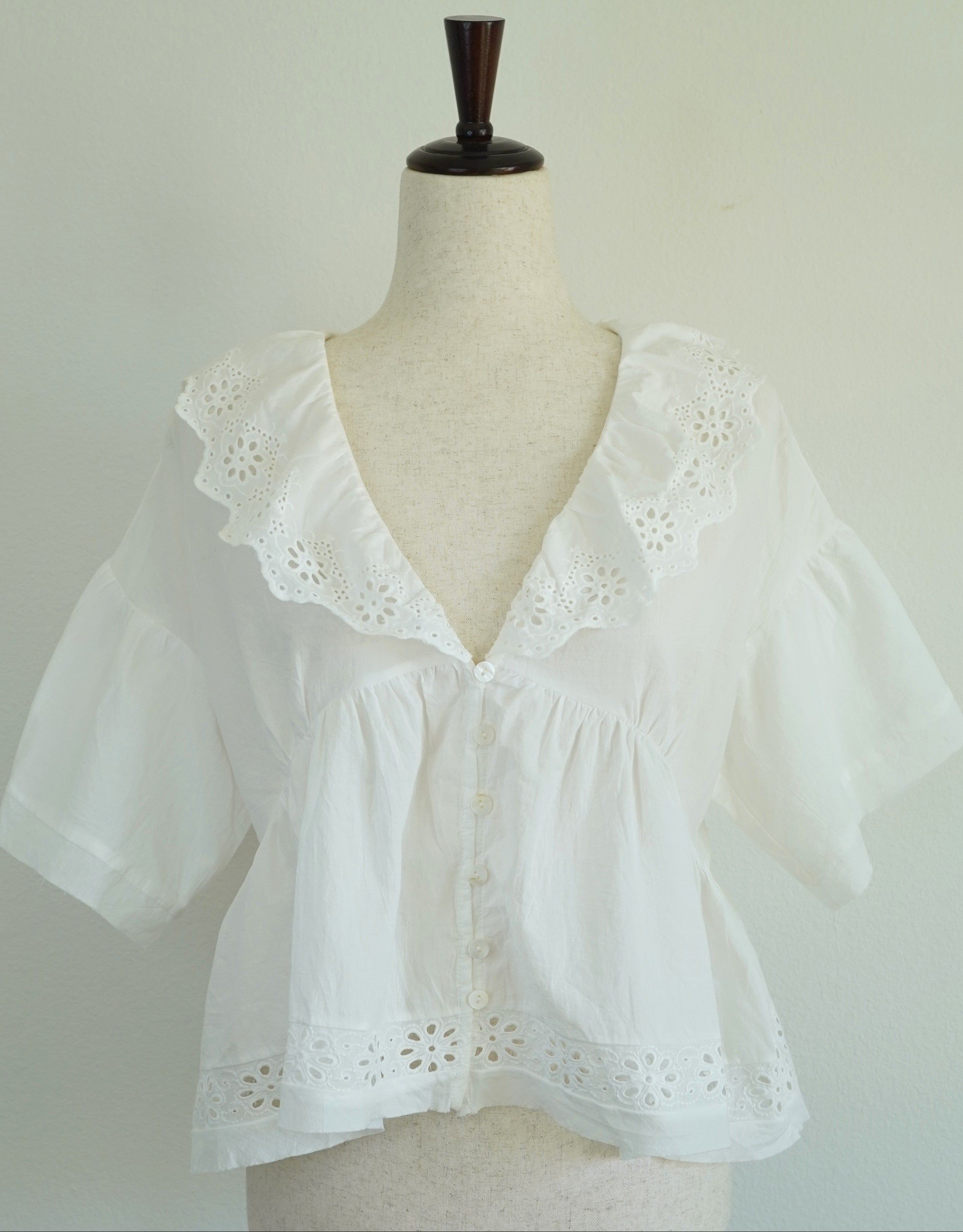 Eloise Eyelet Ruffled Blouse