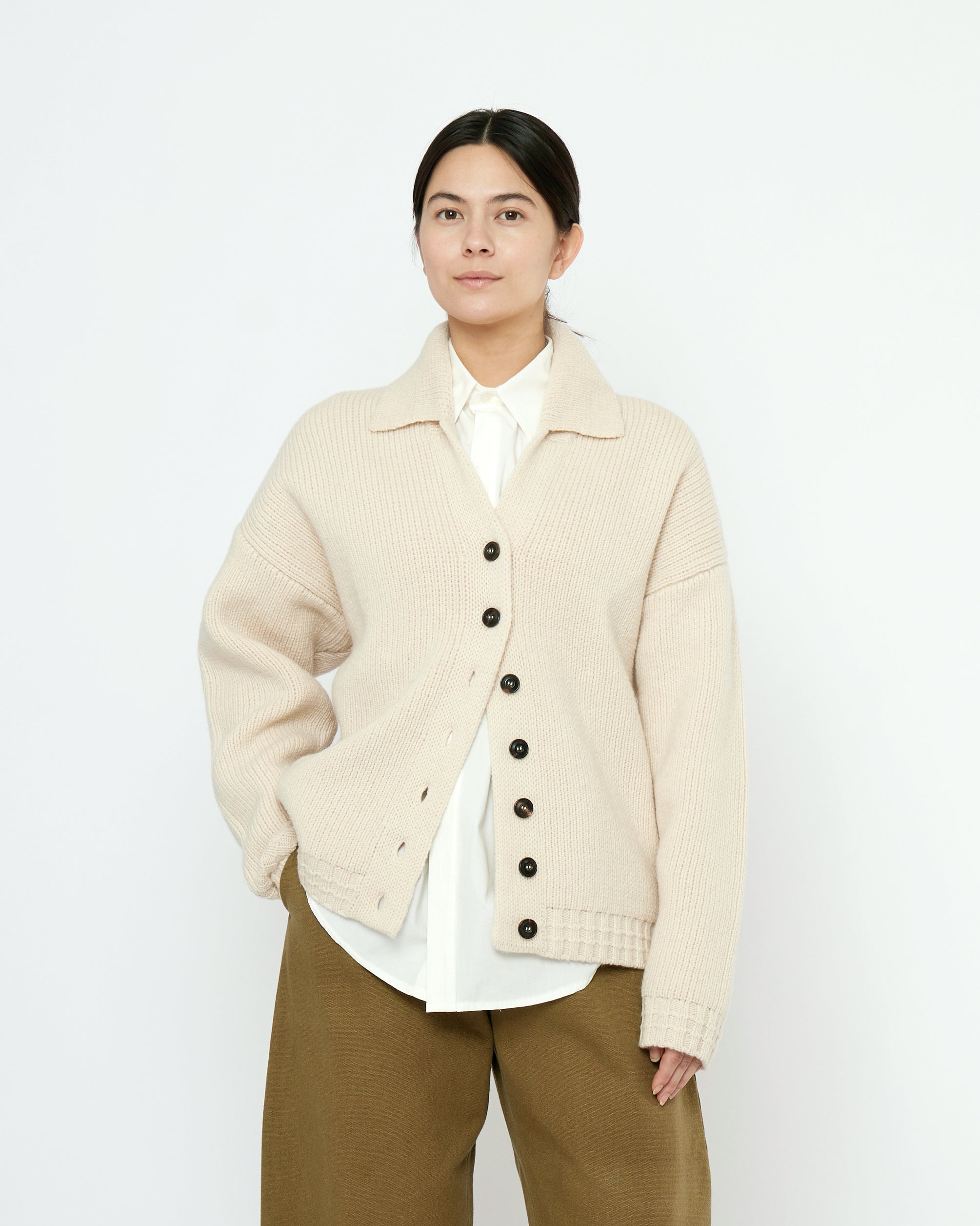 Chunky Collared Cardigan - FW25