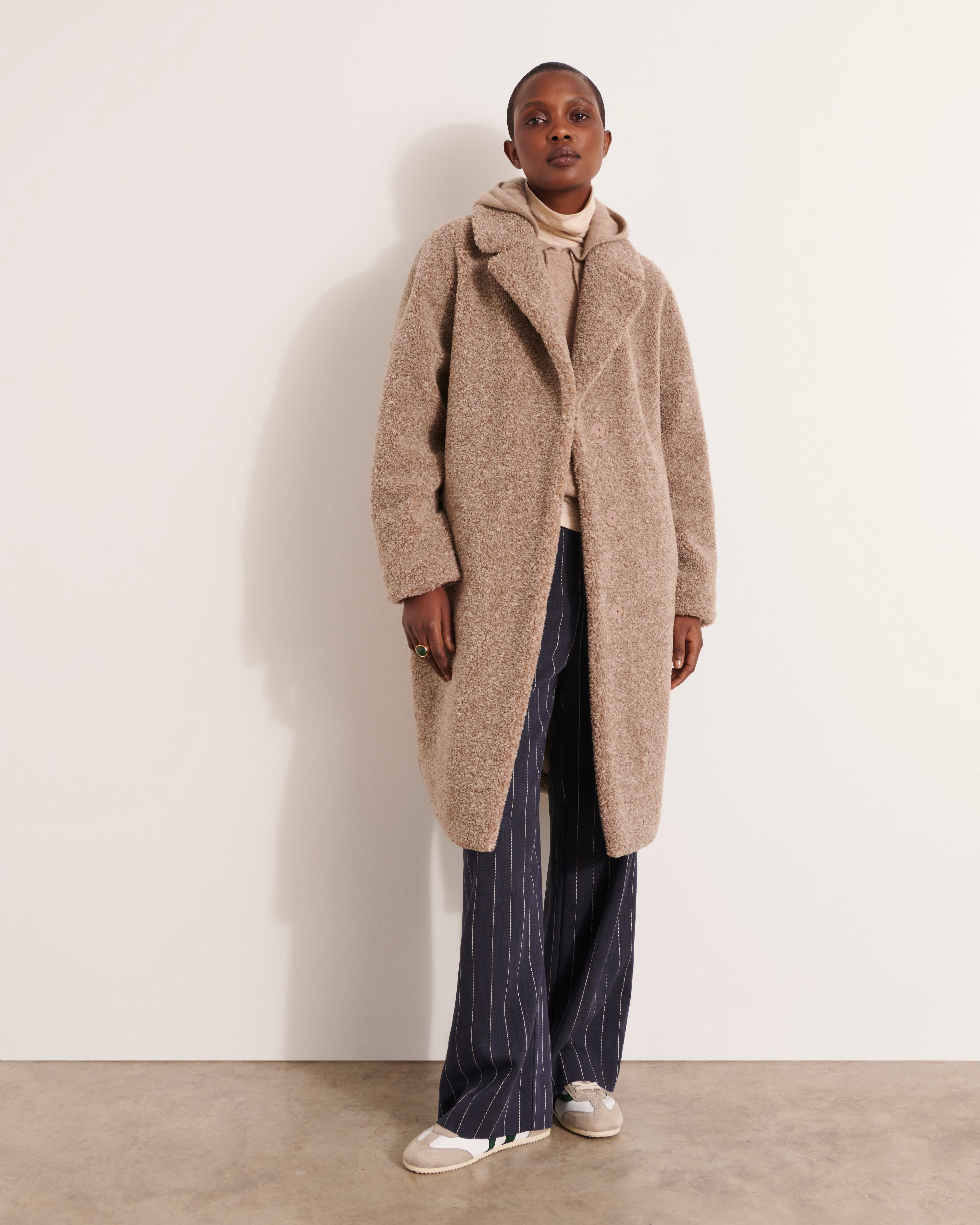 Faux Fur Mid-Length Coat