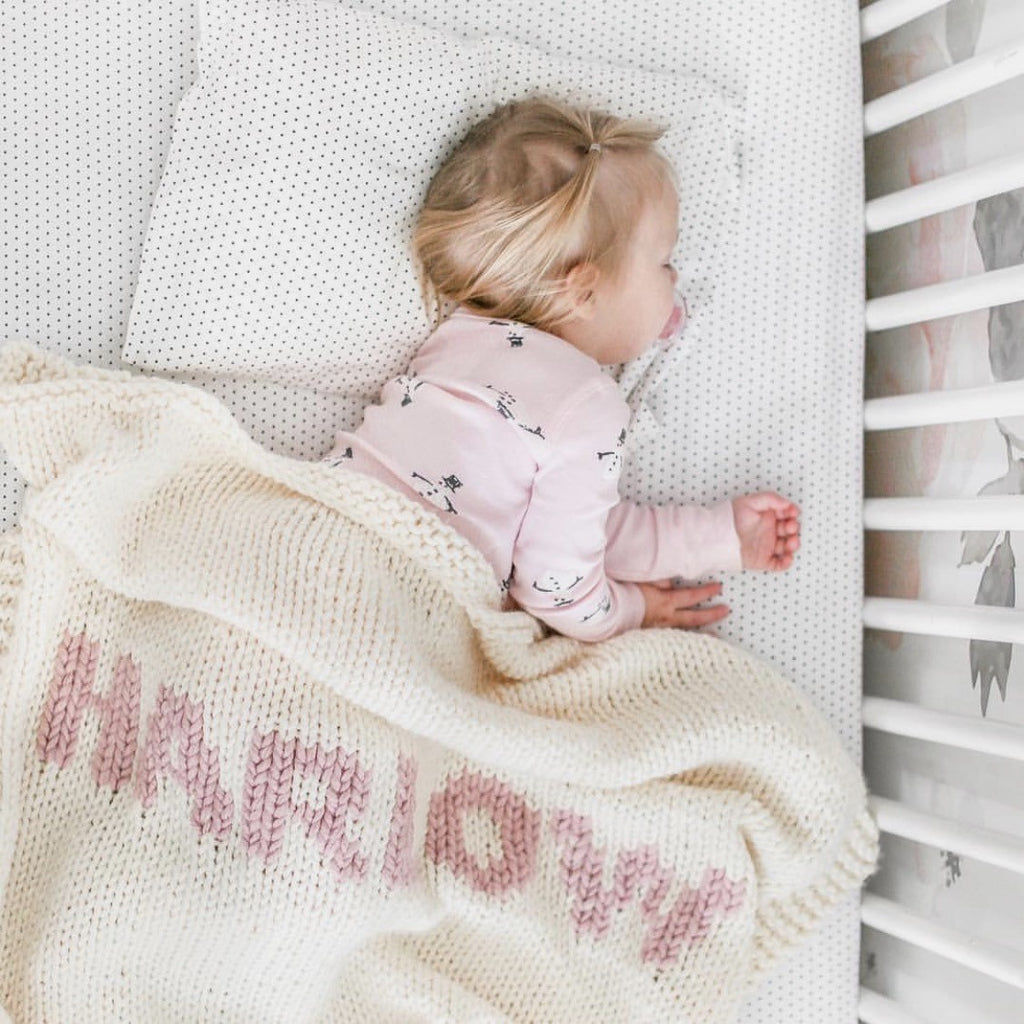 Cream Blanket & Baby Name