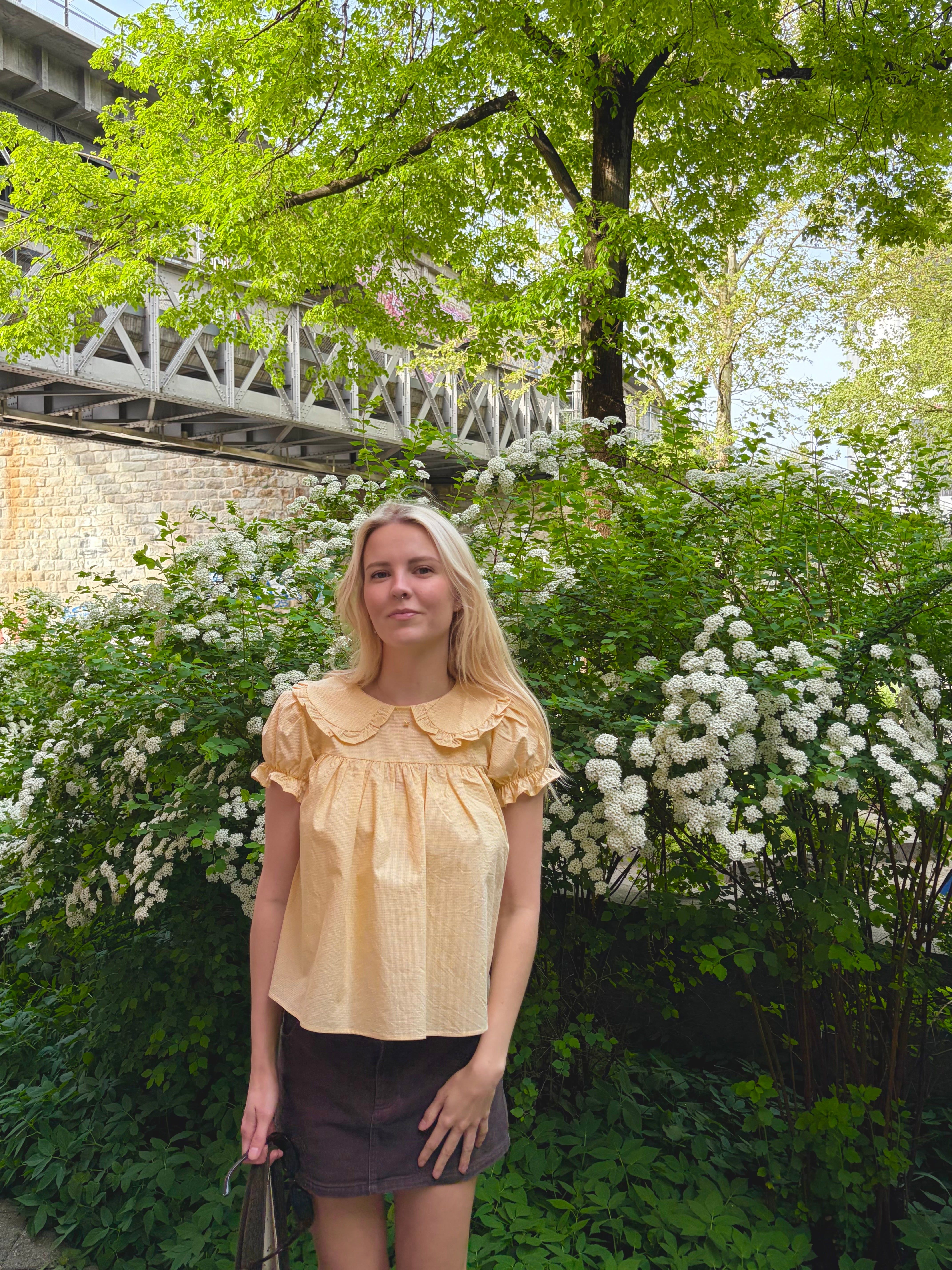 Rounded Collar Dress Blouse Sewing Pattern Darling Dress Top