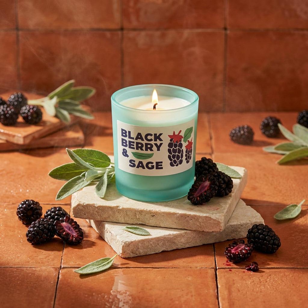Blackberry & Sage 10 oz Rewined Market Candle