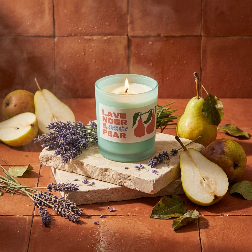 Lavender & Pear 10 oz Market Candle