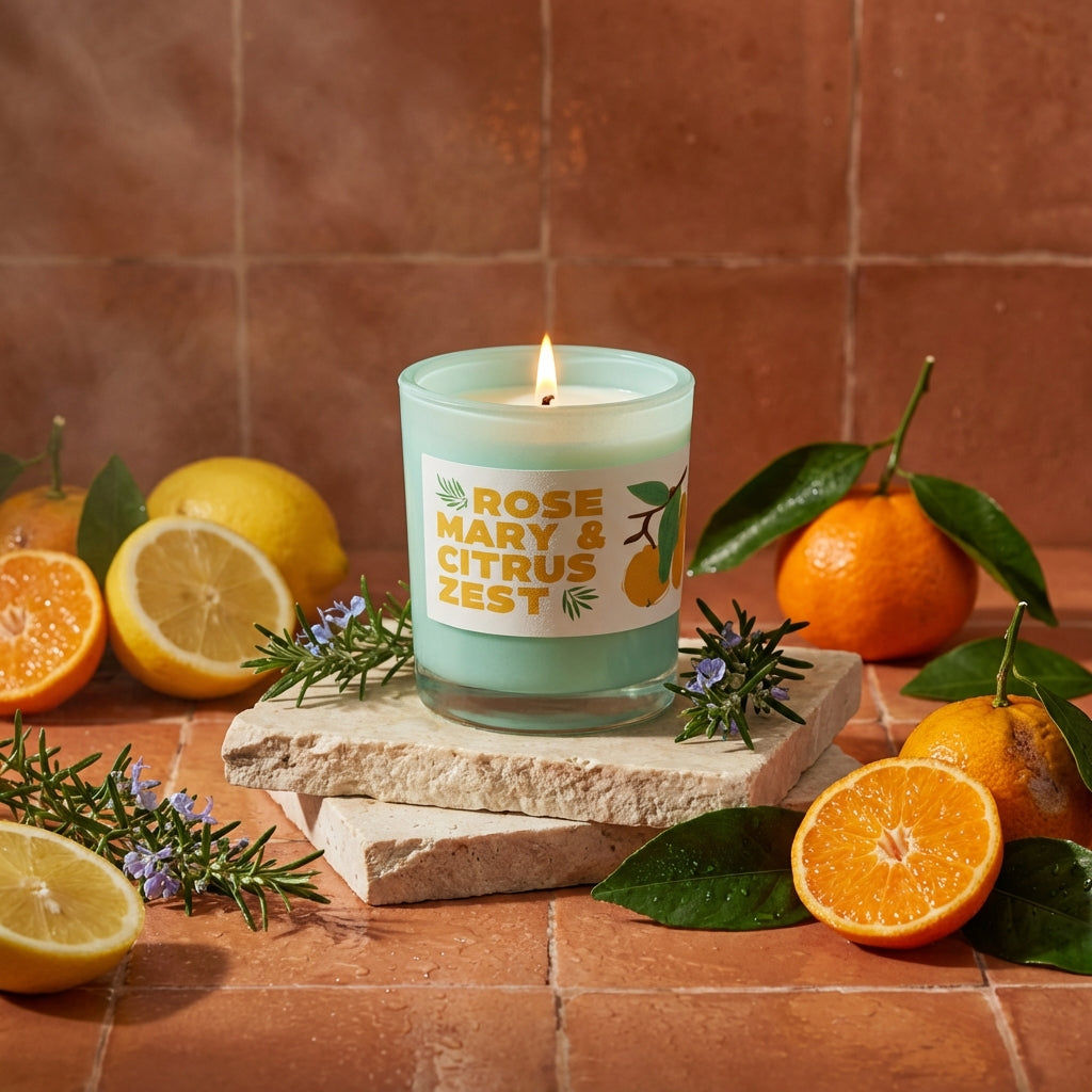 Rosemary & Citrus Zest 10 oz Rewined Market Candle