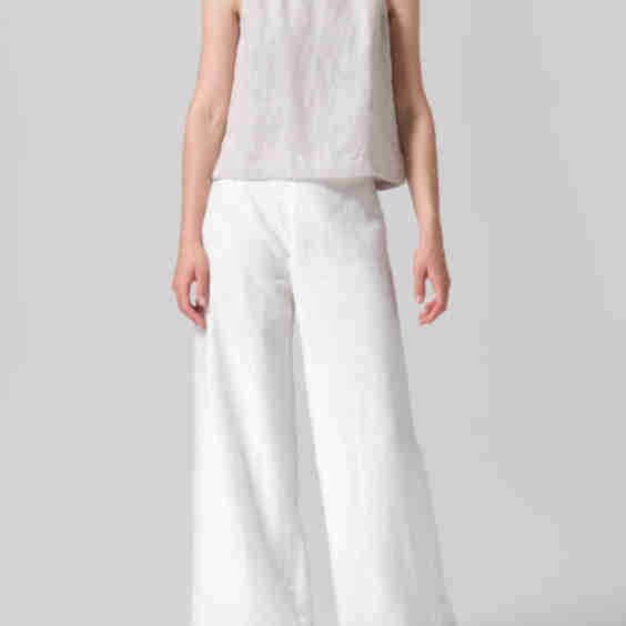 Linen Nice Fit Sleeveless Tank Top