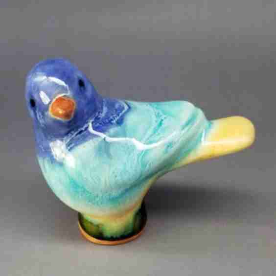 Head-Turned Bird Decorative Object