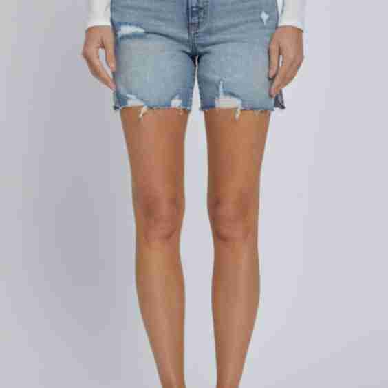 Mid Rise Midi Short With Side Slit