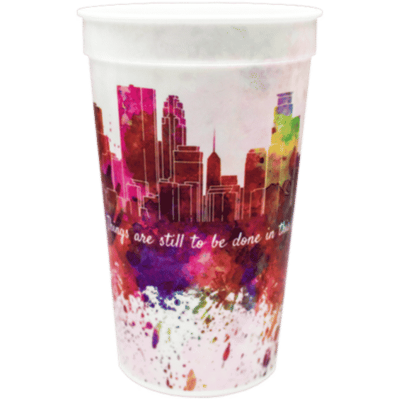 22 Oz Full Color Wrap Stadium Cups