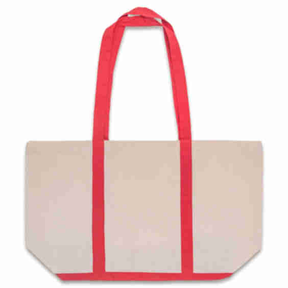 Blank Two Tone Cotton Canvas Tote Bags