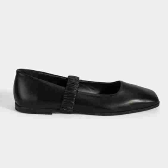 Mary Jane Leather Ballet Flats