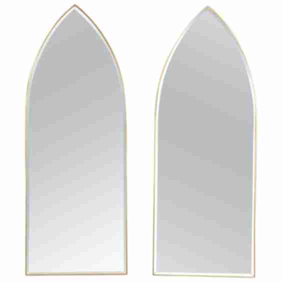 Pair Of Mid Century Modern Arched Mirrors