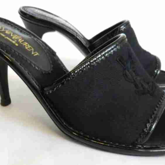 Yves Saint Laurent by Tom Ford YSL logo front mules