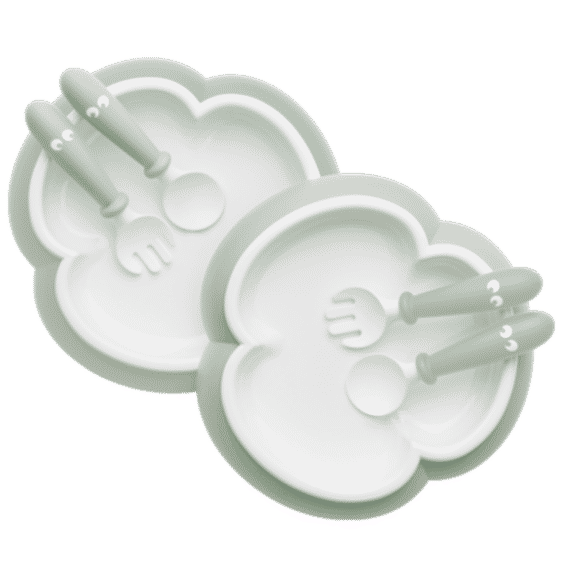 Baby Plate, Spoon and Fork, 2 Sets