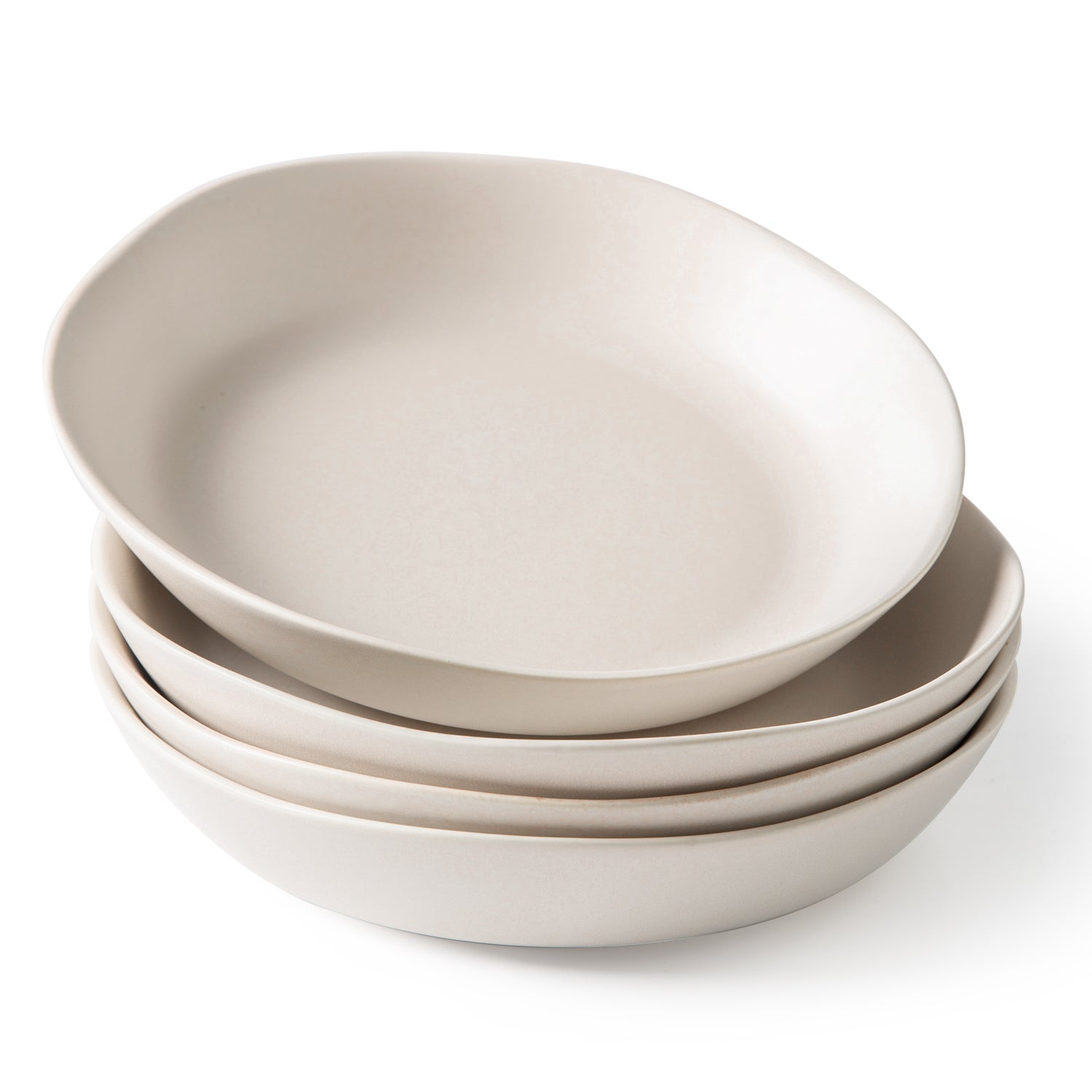 Wavy Rim Large Pasta or Salad Serving Bowls 38 Oz Set Of 4