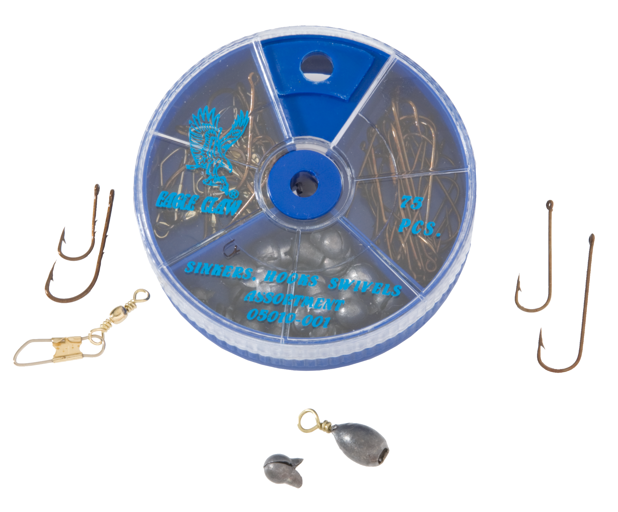 75-Piece Hook/Swivel/Sinker Assortment