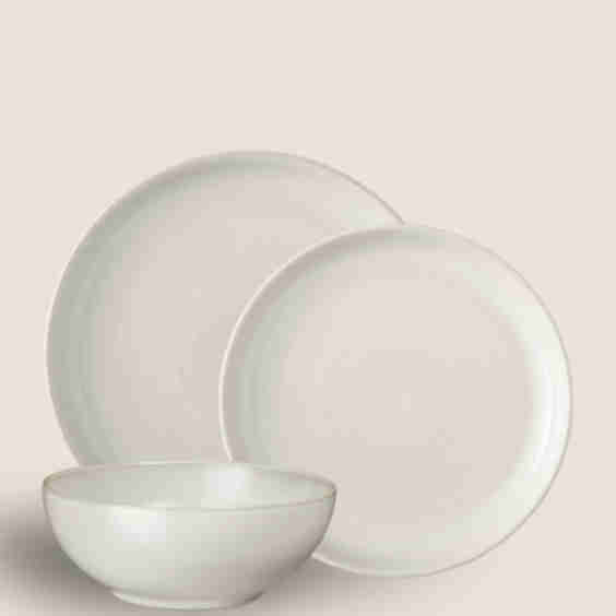 12 Piece Linen Coupe Dinner Set