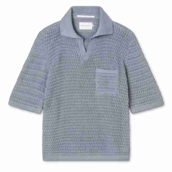 Pure Cotton Knitted Polo Shirt