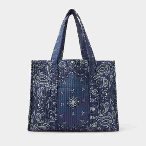 Quilted Bandana Print Shopper Bag