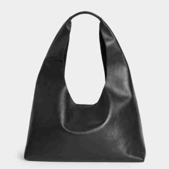 Leather Top Handle Shoulder Tote Bag