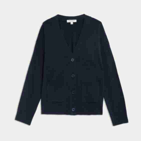 Pure Cashmere V-Neck Button Front Cardigan