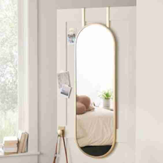 Oval Framed Over The Door Mirror