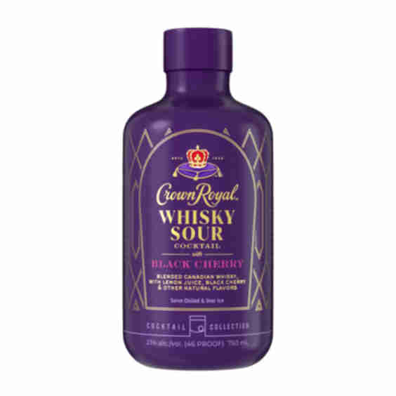 Whisky Sour Cocktail With Black Cherry