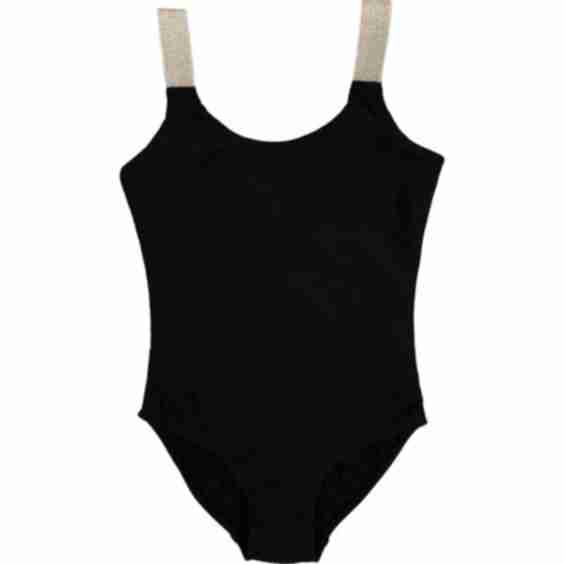 Girls Silver Strap One Piece Bathing Suit Bikini