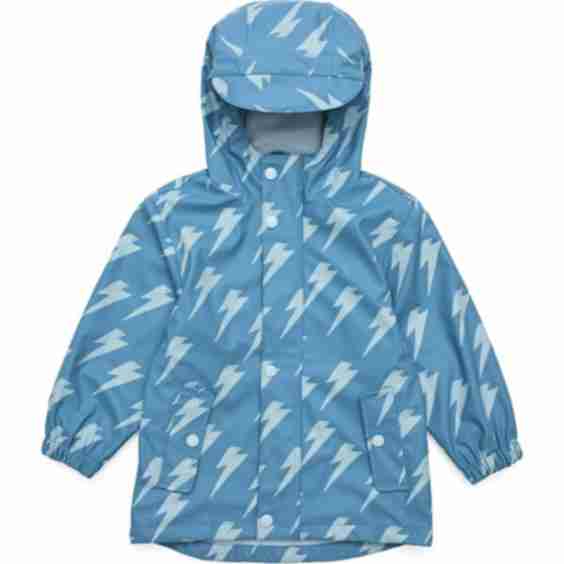 Recycled Waterproof Raincoat Lightning Bolt