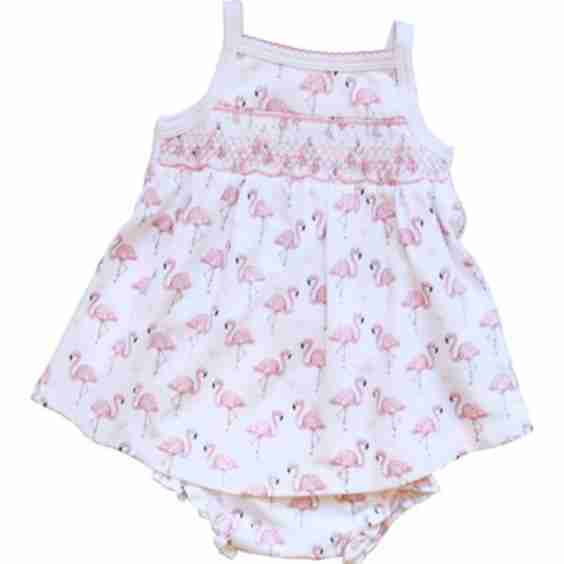 Flamingo Smocked Dress