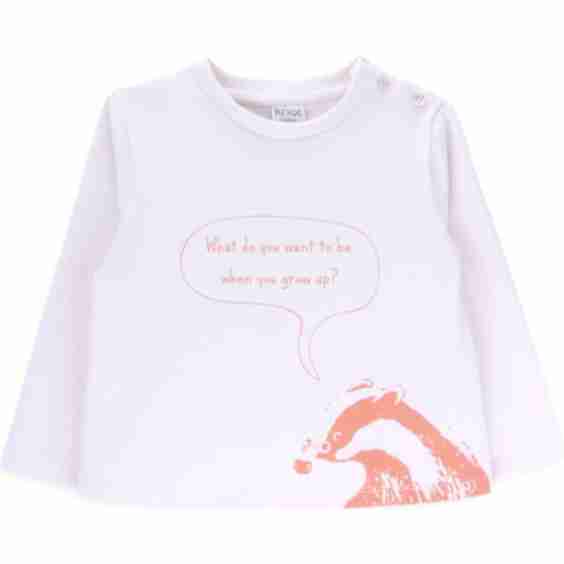 Badger Crew Neck Long Sleeve Shoulder Snap T-Shirt