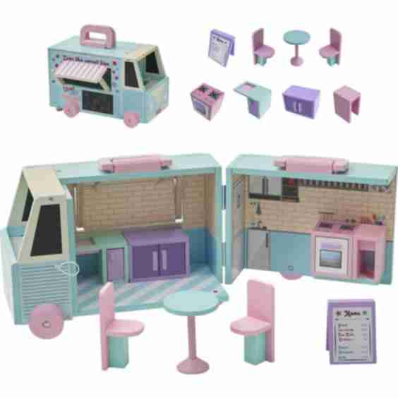 Olivia's Cafe Portable Food Truck Dollhouse