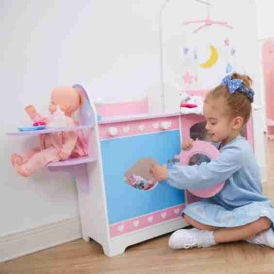 Wooden Baby Doll 6-in-1 Changing Station