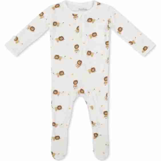 Zippered Footie Lion