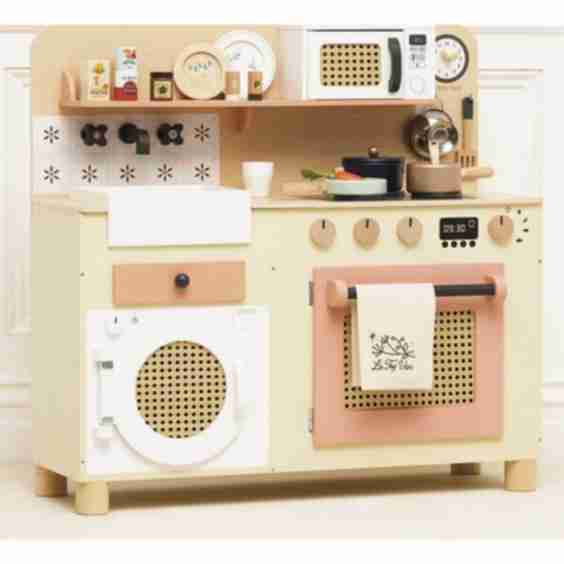 Family Size Wooden Play Kitchen