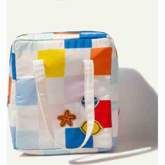 Recycled Materials Insulated Checkered Lunch Box