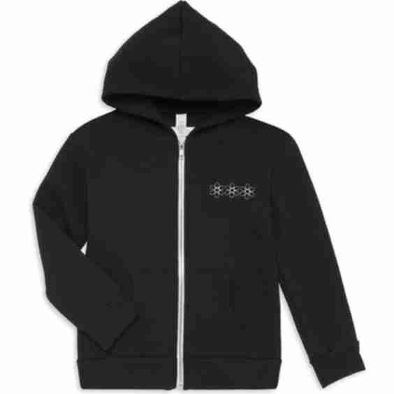 Baby + Kids "Flower Girl" Zip-Up Fleece Hooded Sweatshirt