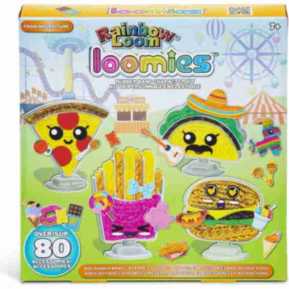 Loomies Food Figurines-4 Character Rubber Band Kit