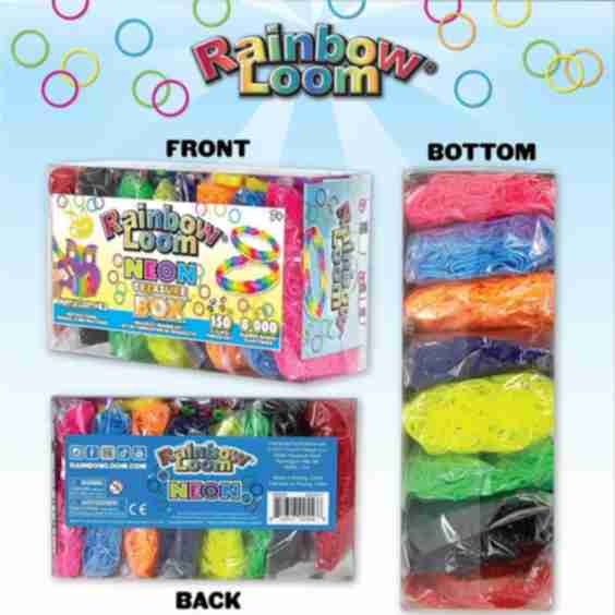 Neon Rubber Band Treasure Box Edition Friendship Bracelet Making Activity Kit