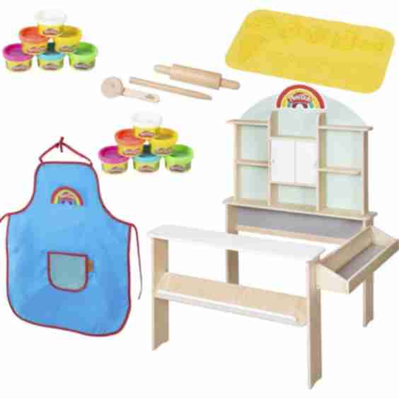 roba x Play-DohPlay Doh All Inclusive Creative Wooden Shop Stand