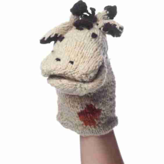 Organic Wool Knit Hand Puppet 