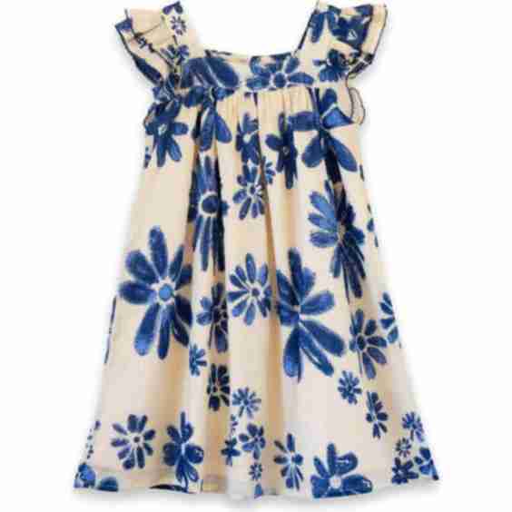 Girls Everly Square Neck Dress Daisy 