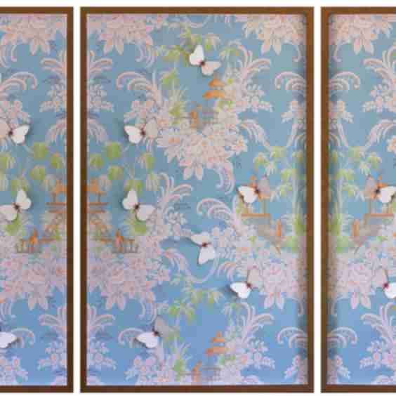 Pagoda Wallpaper Triptych