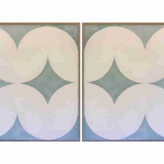  Wave Abstract Diptych
