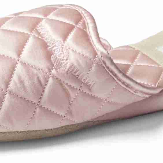 Quilted Silk and Suede Slippers