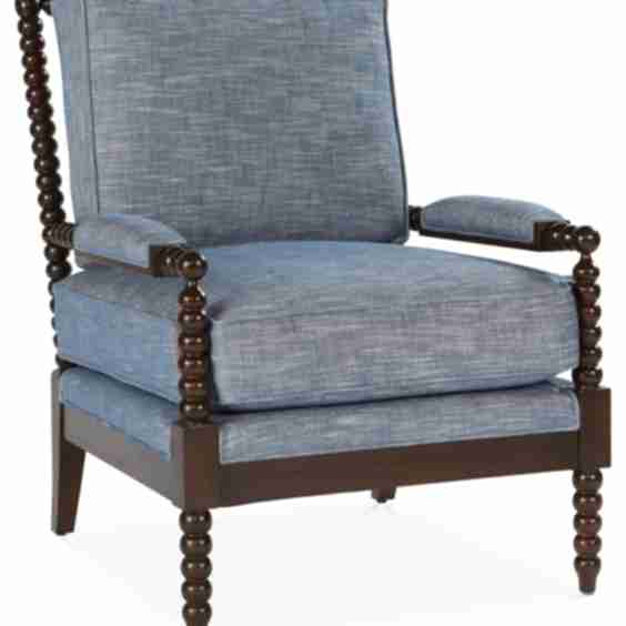 Bankwood Spindle Chair, Chambray Crypton