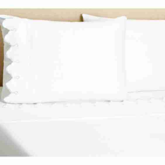 Embroidered Scalloped Sheet Set