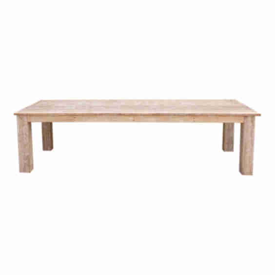 Long Reclaimed Wood Parson Dining Table
