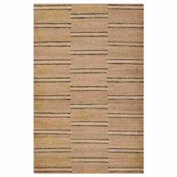 Crescent Broken Striped Jute Rug