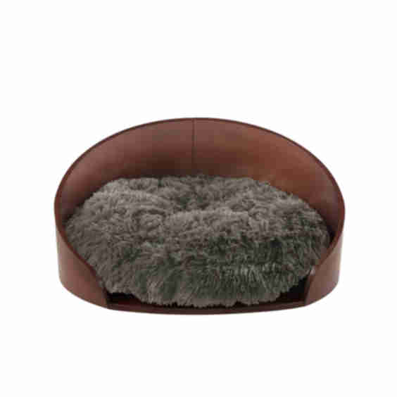 Bent Wood Faux Fur Kuai Dog Bed